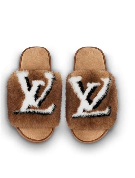 louis vuitton fuzzy slippers.